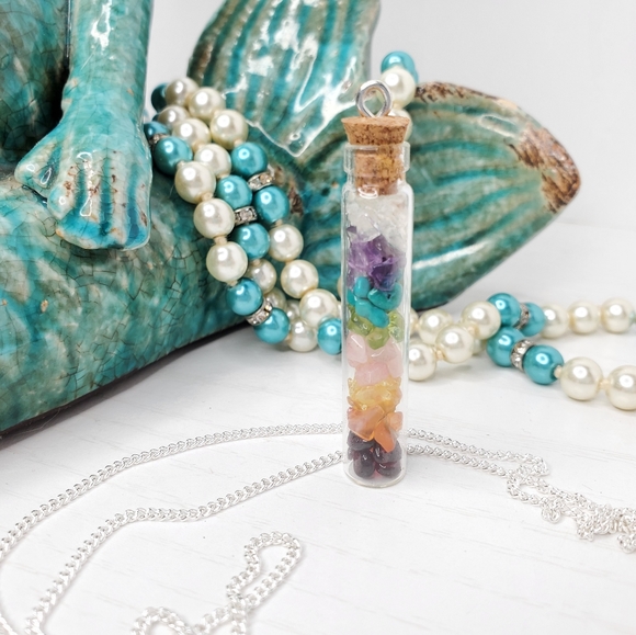 CLOSET CLOSING Chakra Pixie Bottle Necklace - Picture 5 of 11